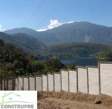 Tapial  simulando ladrillo visto con solera